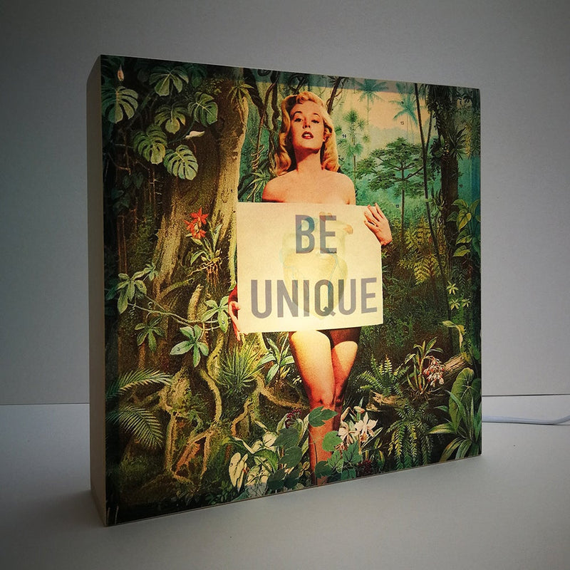 Caja de luz - "Be Unique" de El Lucernario