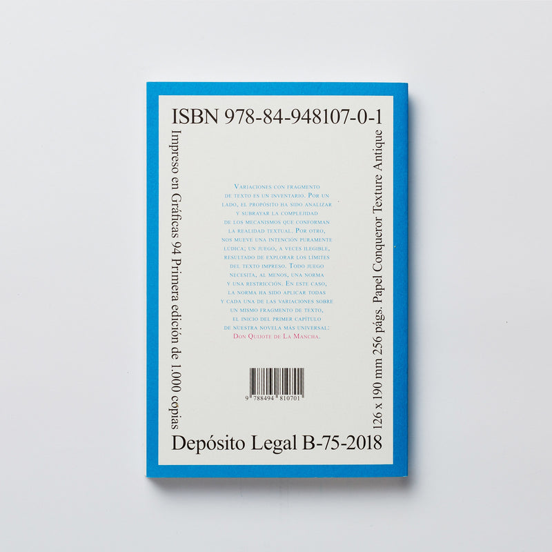 Libro - "Variaciones con fragmento de texto" de Jaime Narváez