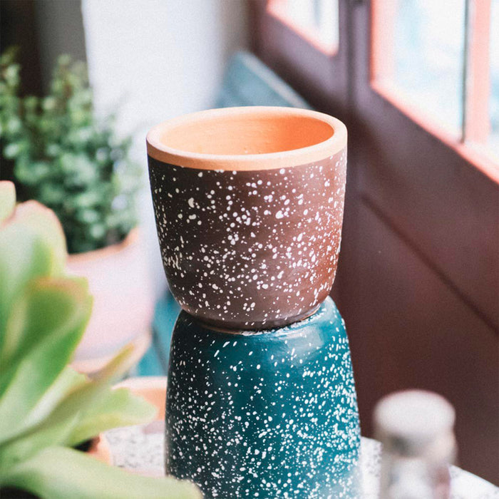 Macetero Casa Atlântica- Marrón moteado talla L