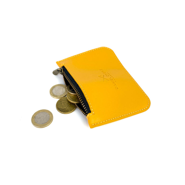 Monedero de piel Daniel Chong - Amarillo
