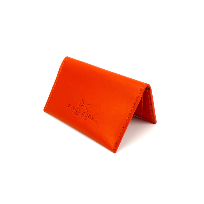 Tarjetero con monedero de Daniel Chong - Naranja