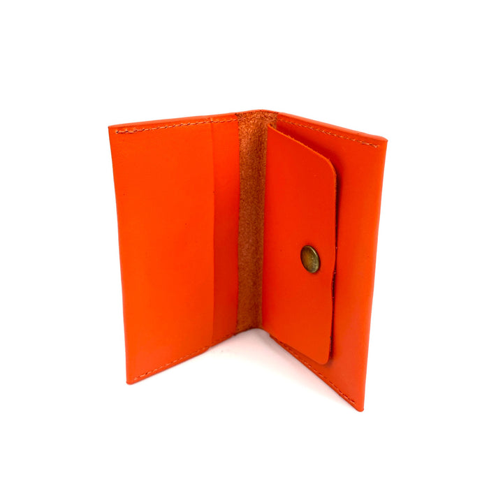 Tarjetero con monedero de Daniel Chong - Naranja