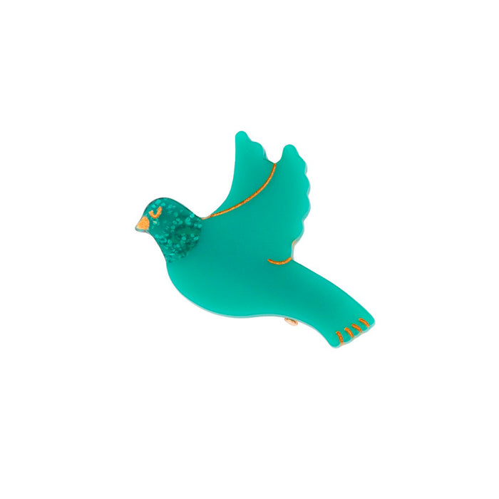 Pasador de pelo - Pájaro verde 🐦