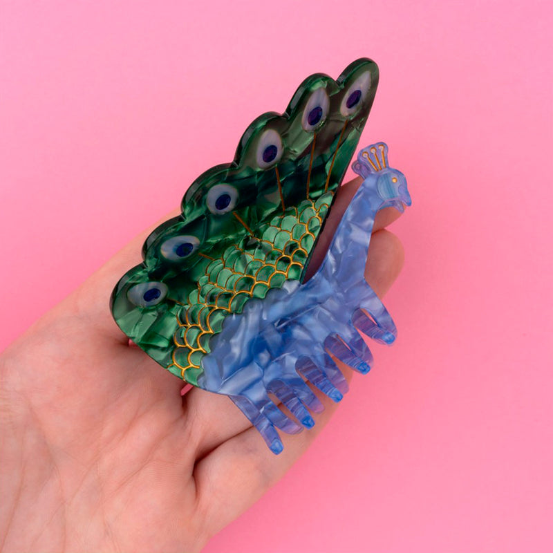 Pinza para el pelo - Pavo real 🦚