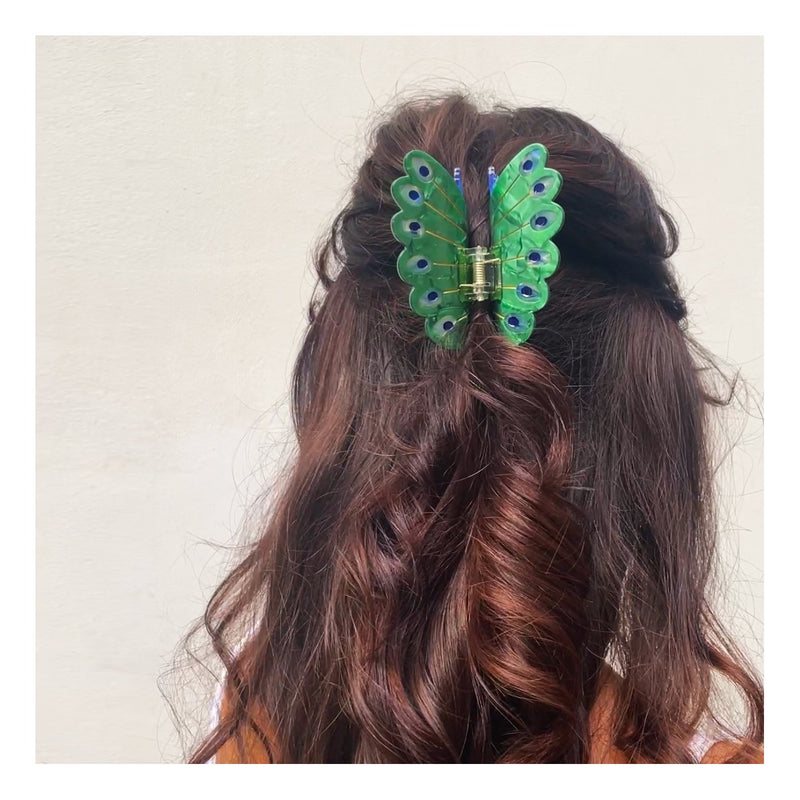 Pinza para el pelo - Pavo real 🦚