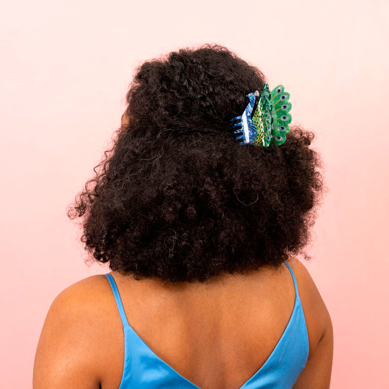 Pinza para el pelo - Pavo real 🦚