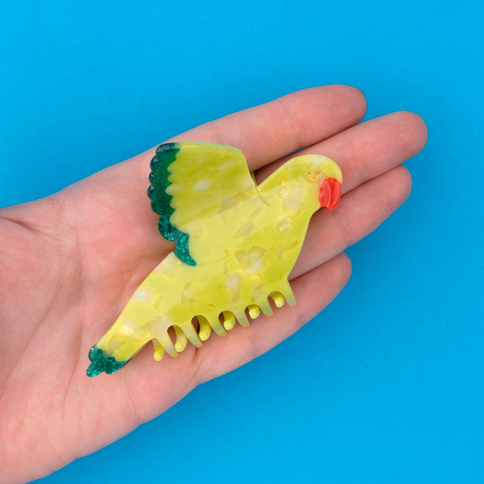 Pinza para el pelo - Periquito verde 🦜