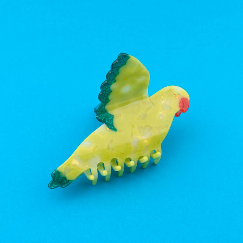 Pinza para el pelo - Periquito verde 🦜