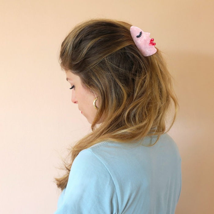 Pinza para el pelo - Cara blanca