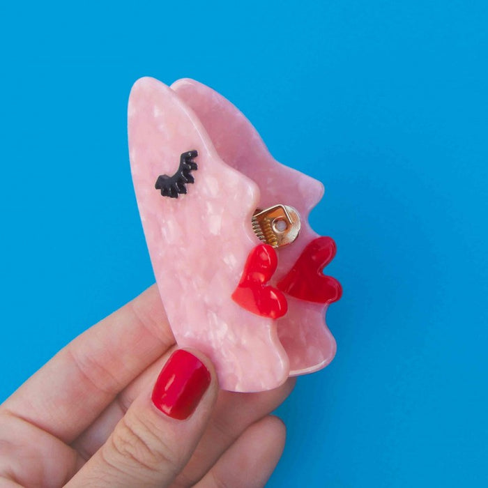 Pinza para el pelo - Cara blanca