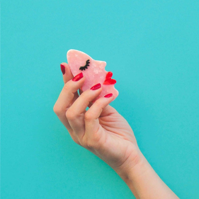 Pinza para el pelo - Cara blanca