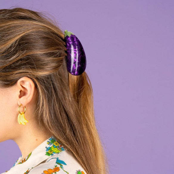 Pinza para el pelo - Berenjena