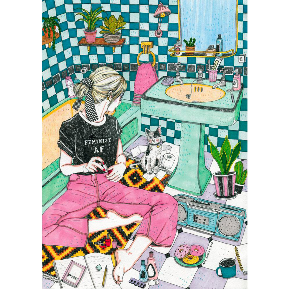 Print de Ana Jarén A4 - "Feminist AF"