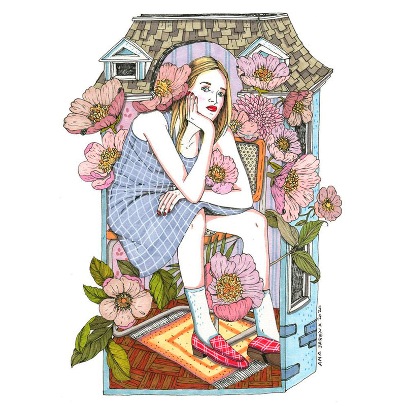 Print de Ana Jarén A4 - "Houses: Spring"