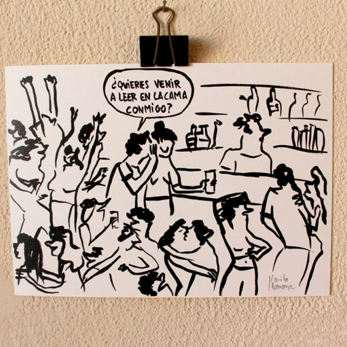 Print de Flavita Banana A4 - "Leer en la cama"