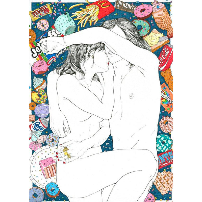 Print de Ana Jarén A4 - "Love and snacks"