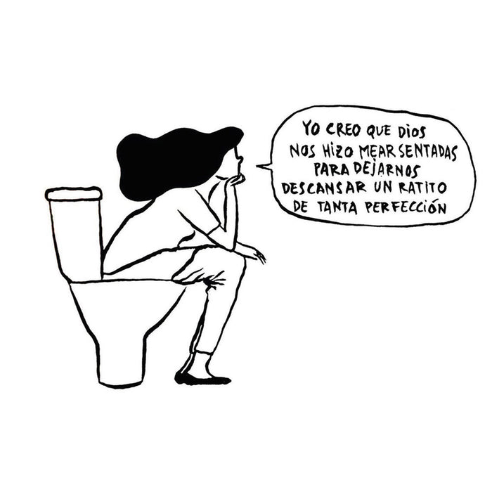 Print de Flavita Banana A4 - "Mear sentadas"