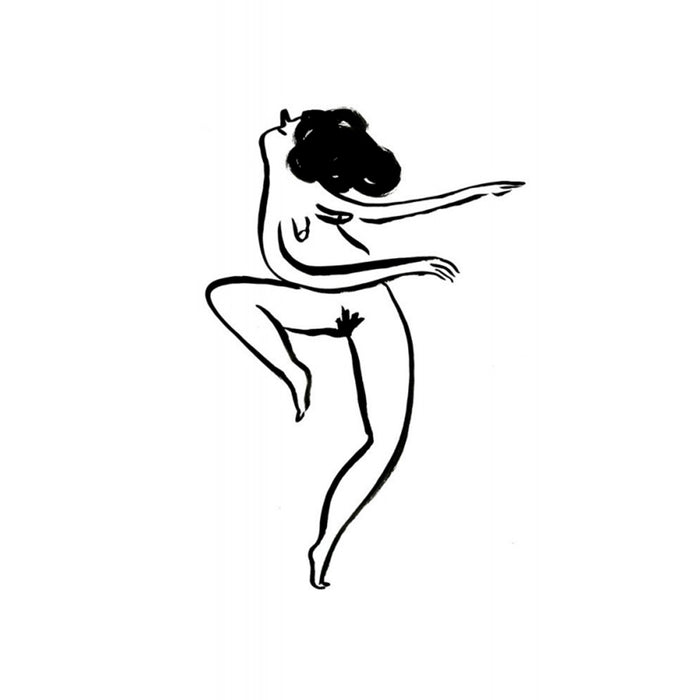 Print de Flavita Banana A4 - "Mujer feliz bailando"