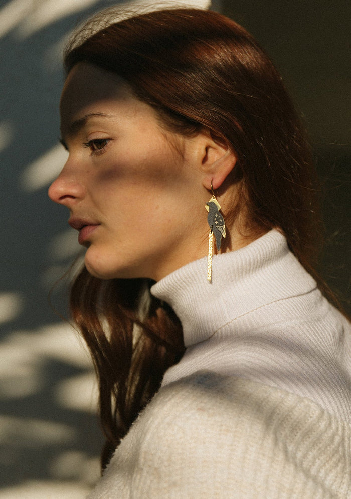 Pendientes de madera Pura Garra - Raven