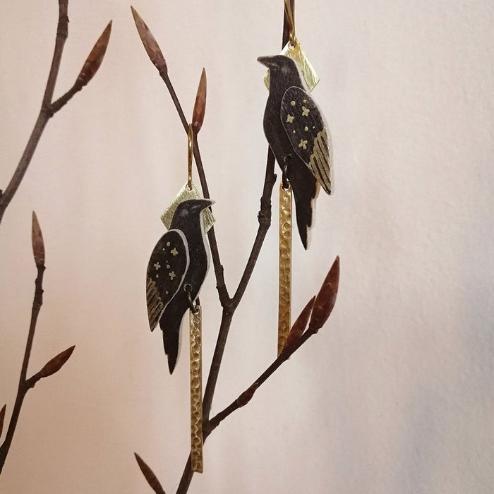 Pendientes de madera Pura Garra - Raven