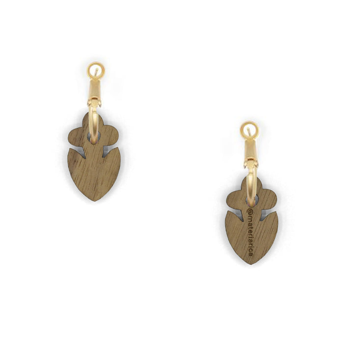 Pendientes de aro Materia Rica - Red Folk Flower