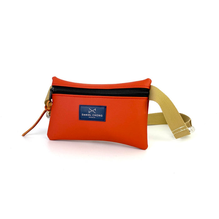 Riñonera impermeable Daniel Chong - Teja con correa camel