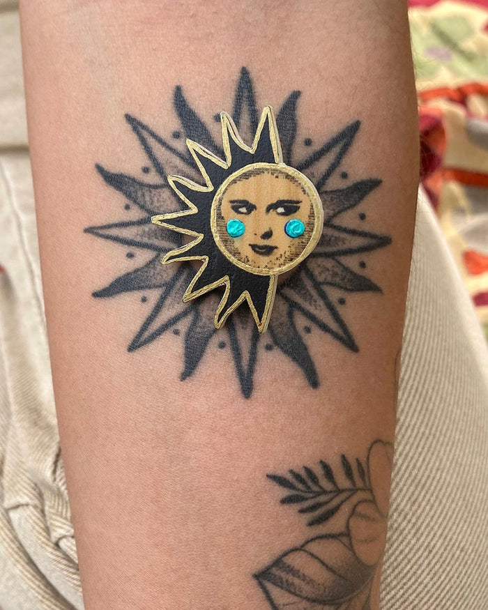 Pendientes de madera Pura Garra - Sol