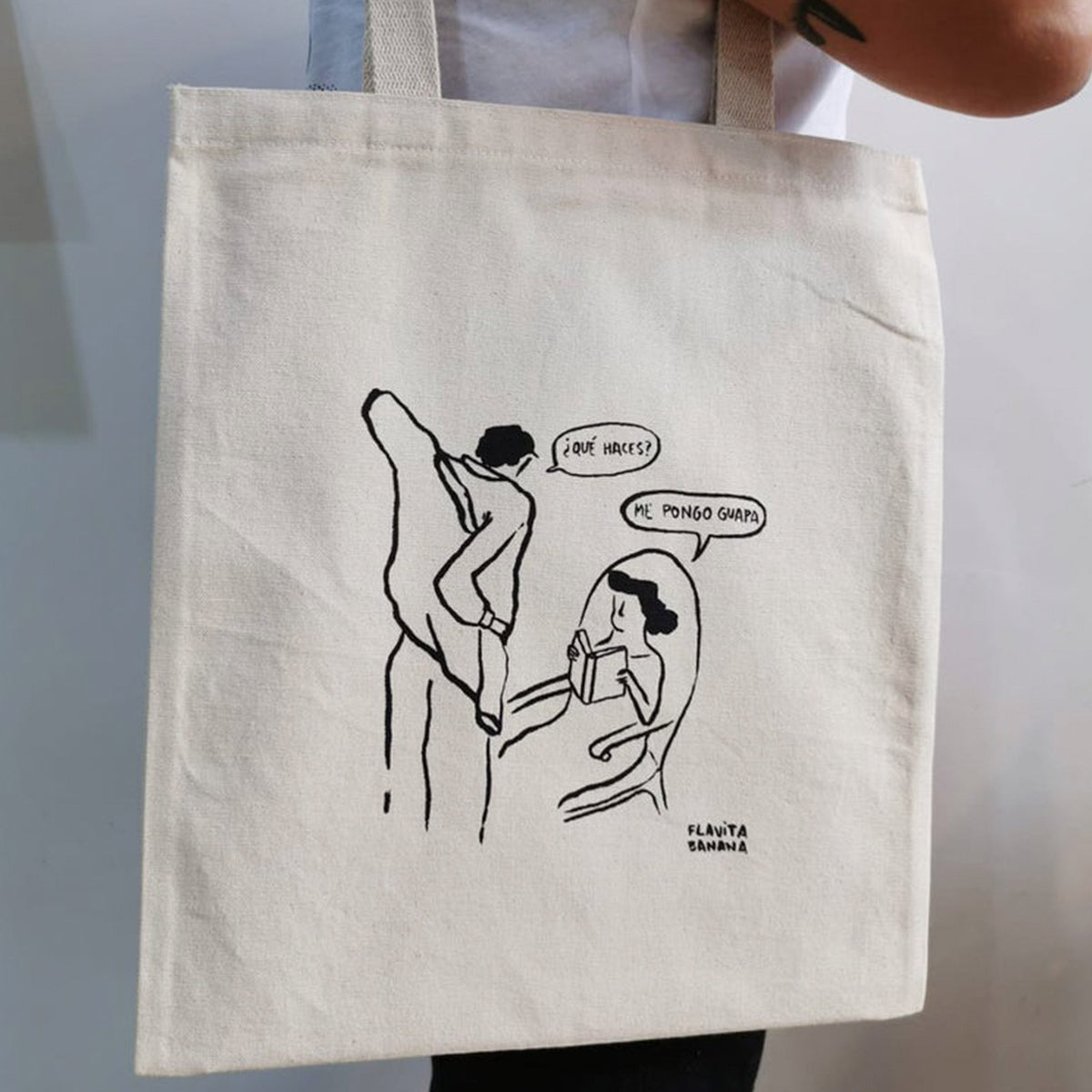 Tote bag - "Me pongo guapa" de Flavita Banana