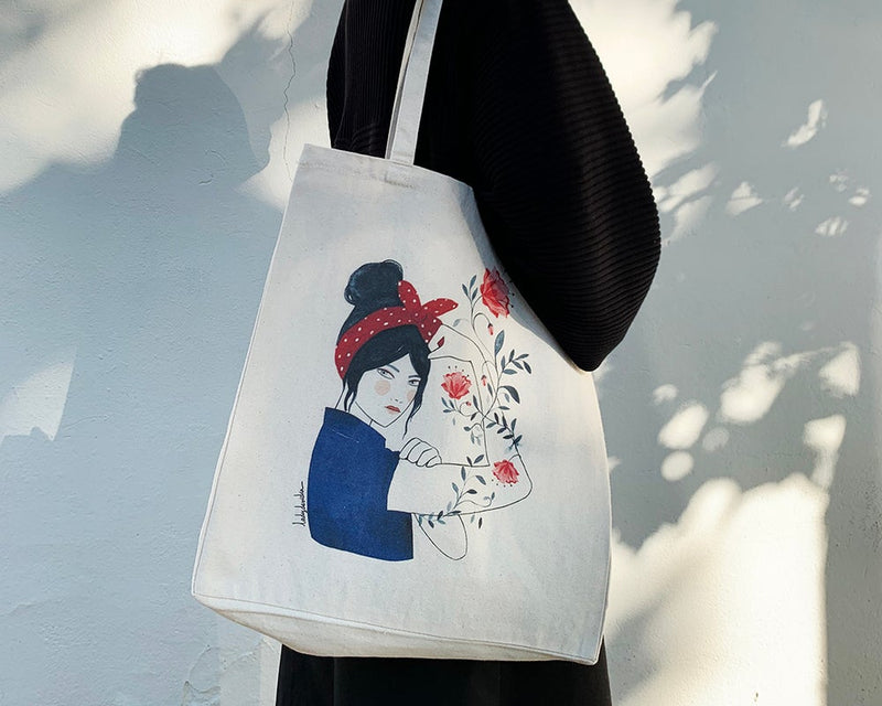 Tote bag - "Bread and Roses" de Lady Desidia