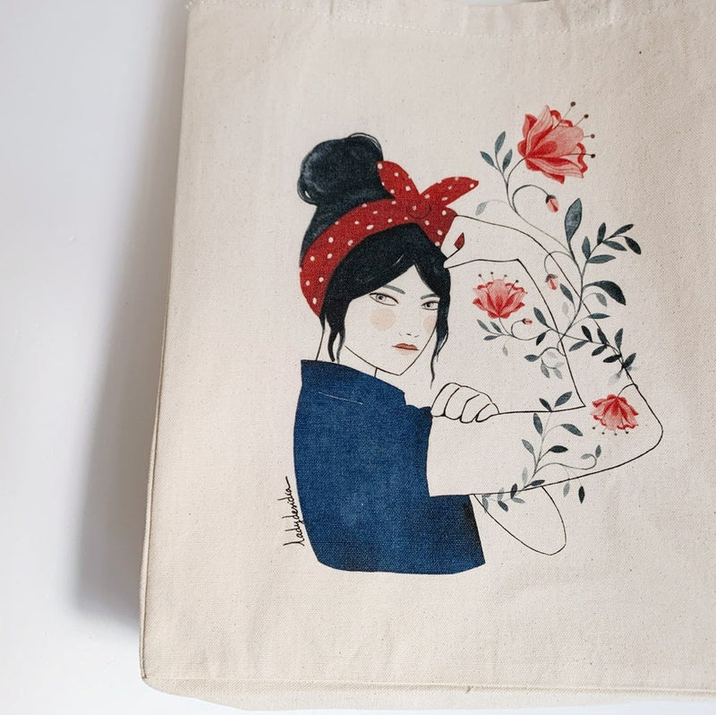 Tote bag - "Bread and Roses" de Lady Desidia