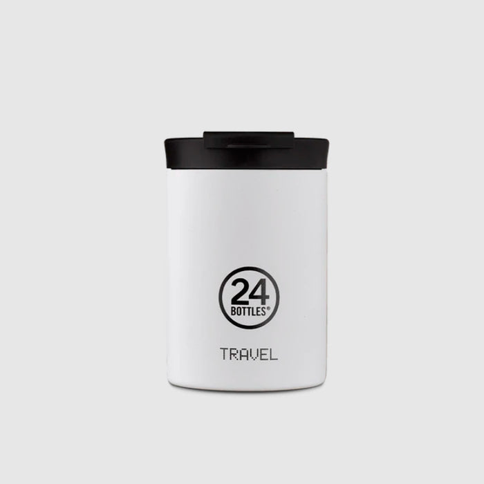 Taza de viaje de acero inoxidable 350 ml 24Bottles- Ice White