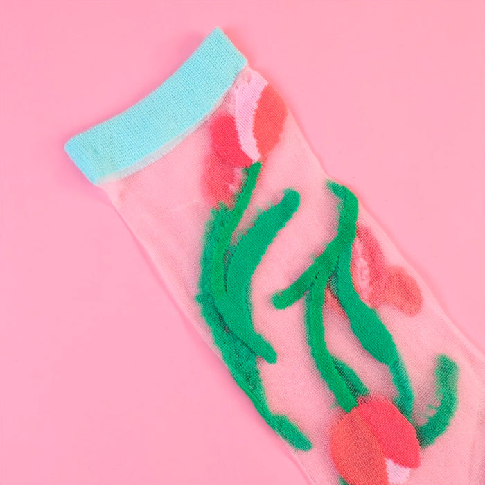 Calcetines transparentes - Tulipanes