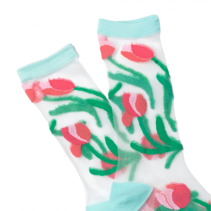 Calcetines transparentes - Tulipanes