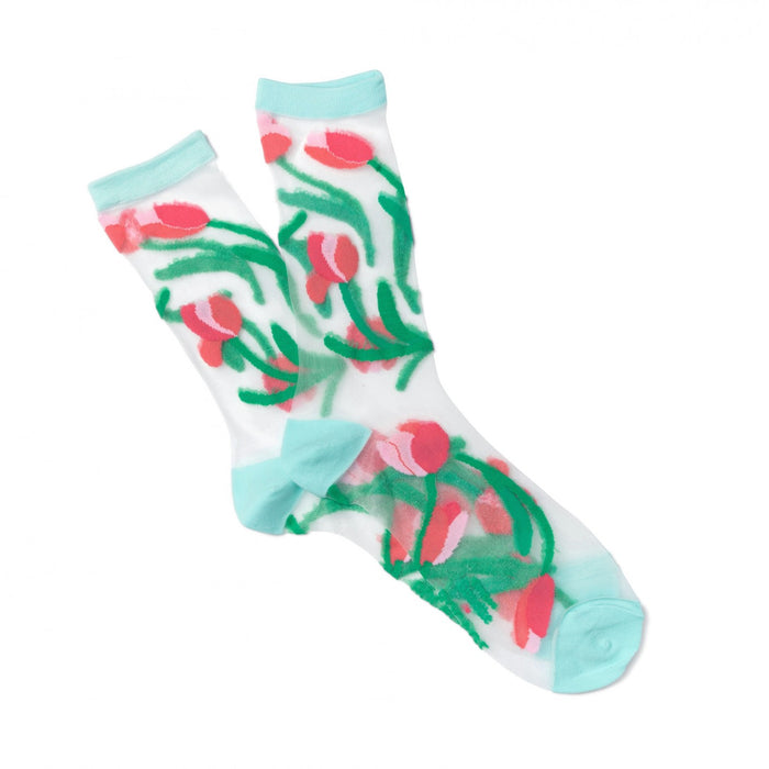 Calcetines transparentes - Tulipanes