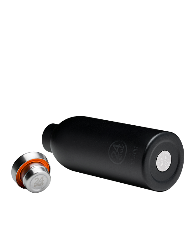 Botella de acero inoxidable 500 ml 24Bottles- Clima Tuxedo Black