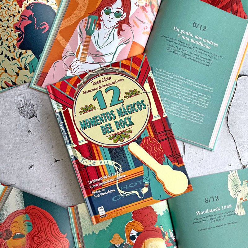 Libro - "12 Momentos Mágicos del Rock" de Josep Clotet y Andrea de Castro