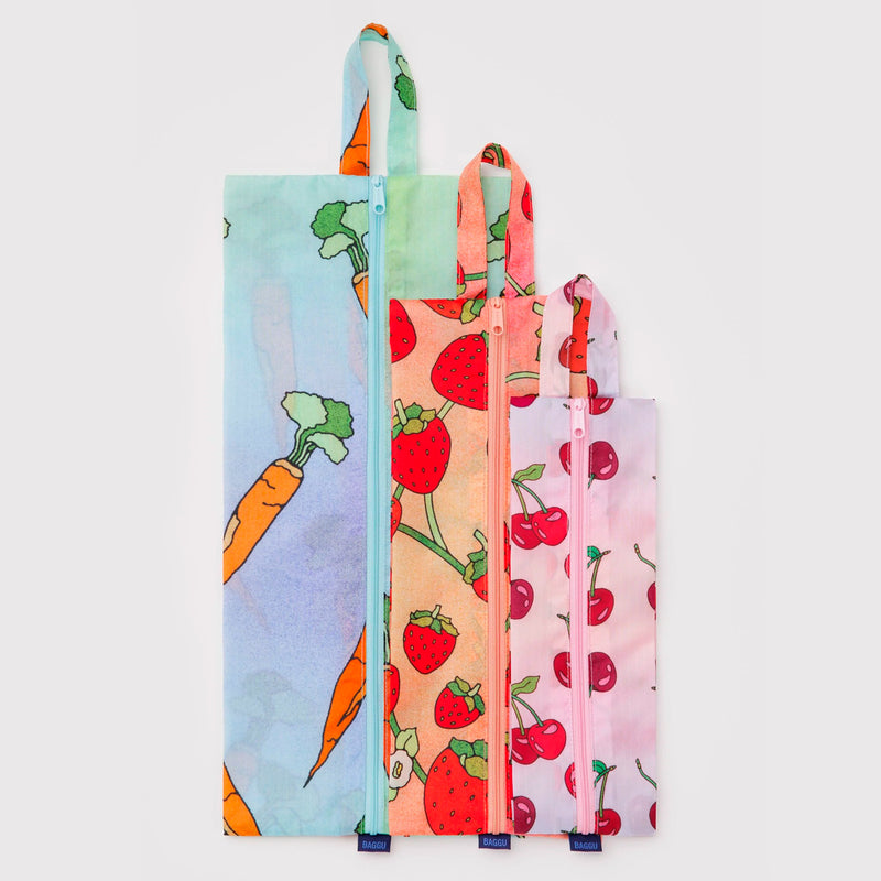Bolsitas con cremallera Baggu - Carrots & Berries 🥕🍓🍒