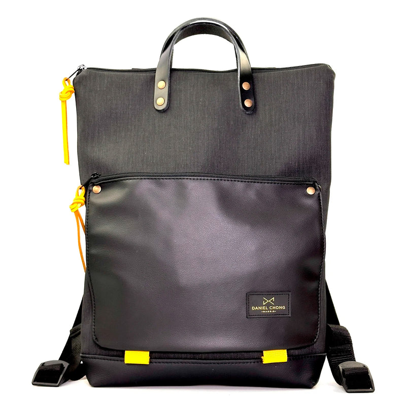 Mochila Book Holder Impermeable con bolsillo extra Daniel Chong - Negro