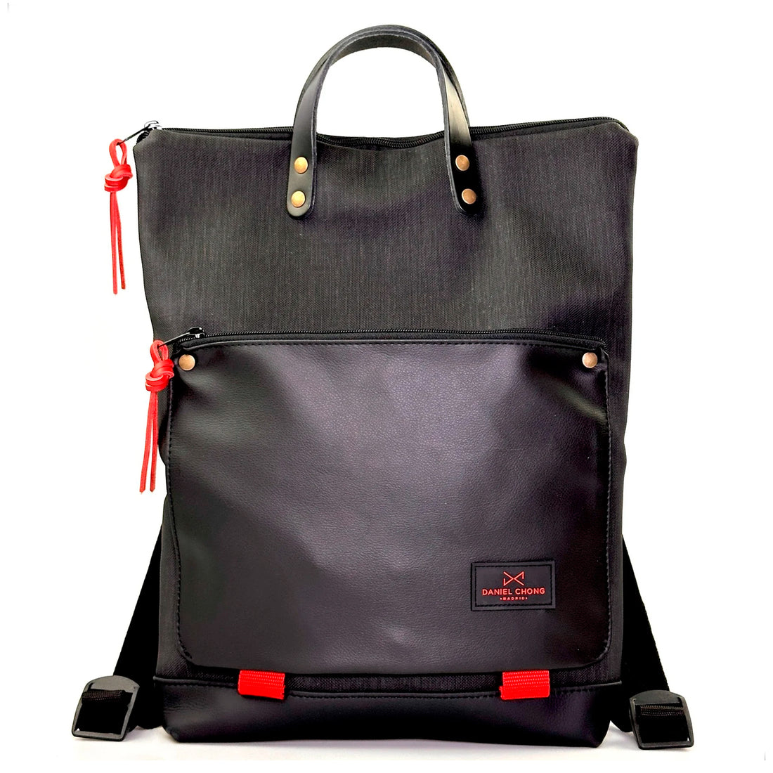Mochila Book Holder Impermeable con bolsillo extra Daniel Chong - Negro