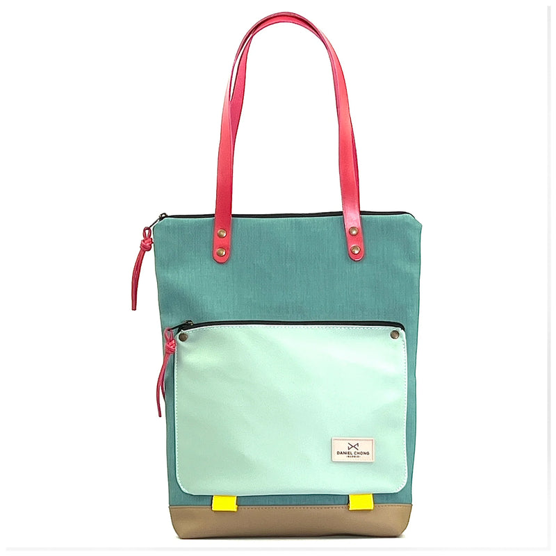 Bolso Book Holder Impermeable con bolsillo extra Daniel Chong - Turquesa con bolsillo menta