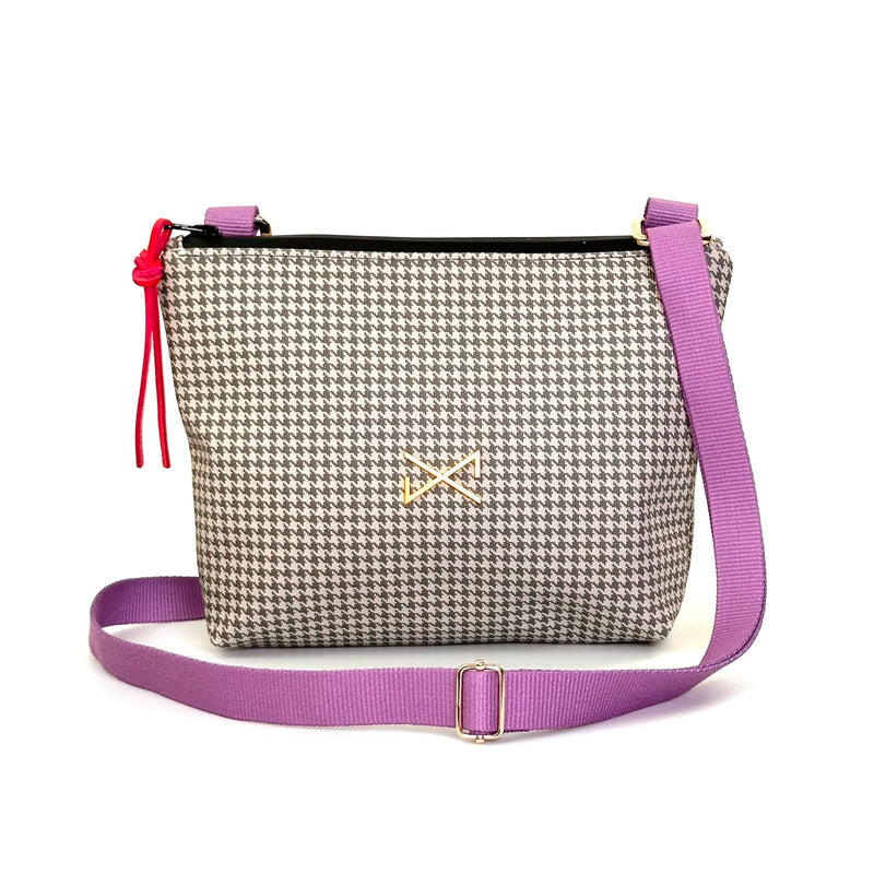 Bandolera Classic mini impermeable Daniel Chong - Pata de gallo gris
