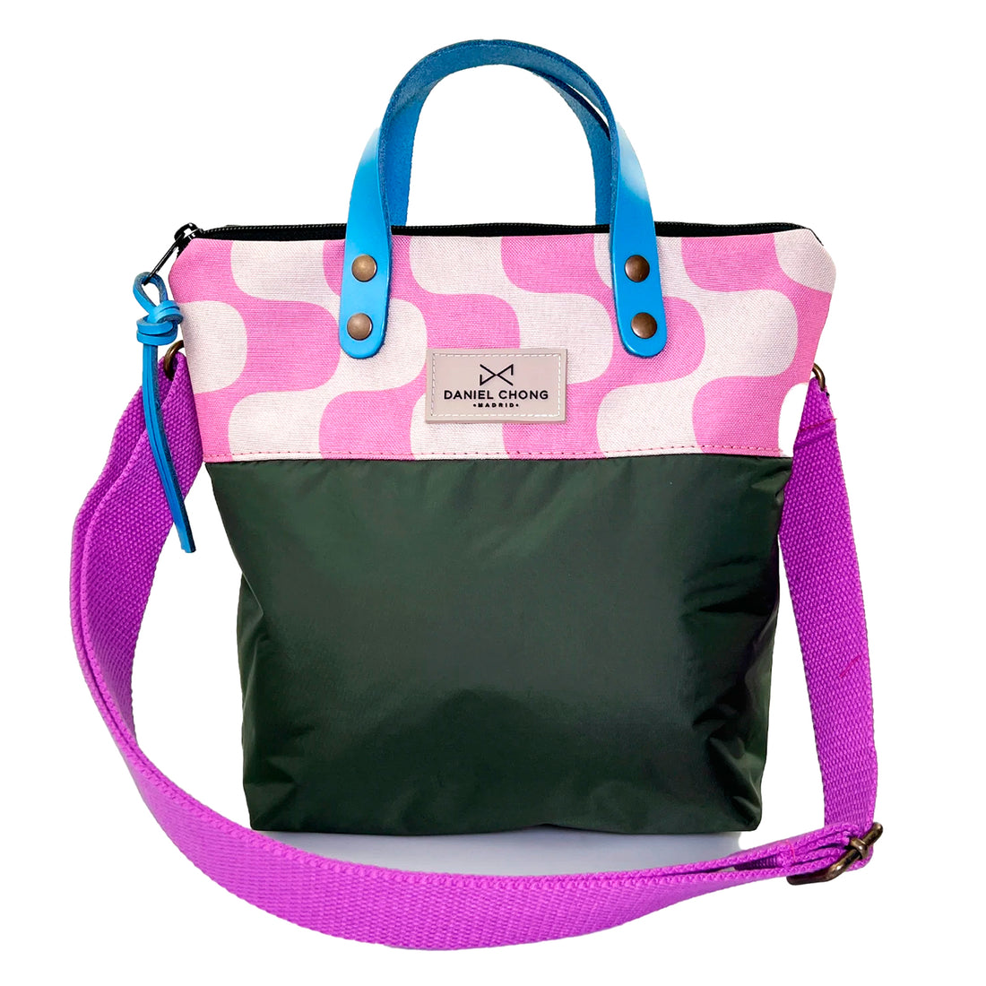 Bandolera mini impermeable con asas Daniel Chong - Graphic Edition Ondas