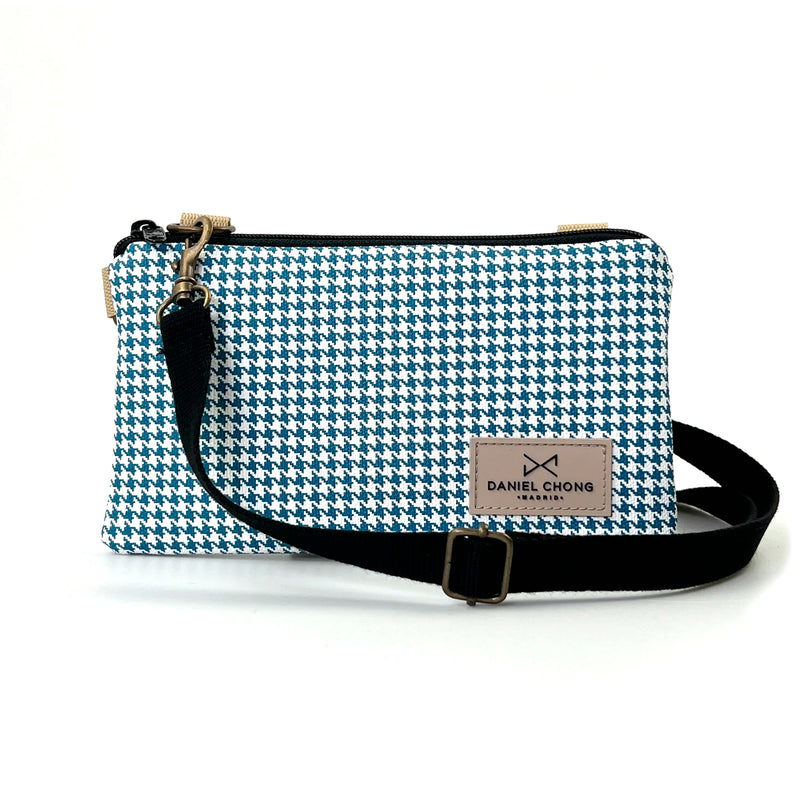 Traveler Mini Impermeable Daniel Chong - Pata de gallo azul