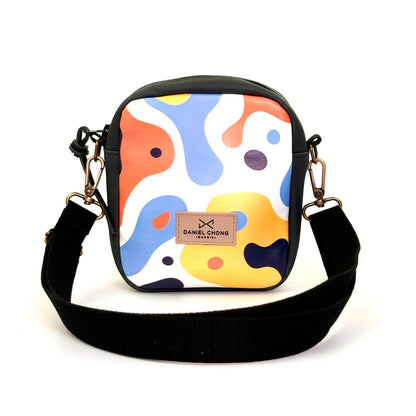 Bandolera Urban Box Mini impermeable Daniel Chong - Abstract y negro