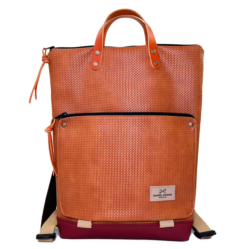 Mochila Book Holder Impermeable con bolsillo extra Daniel Chong - Marrón