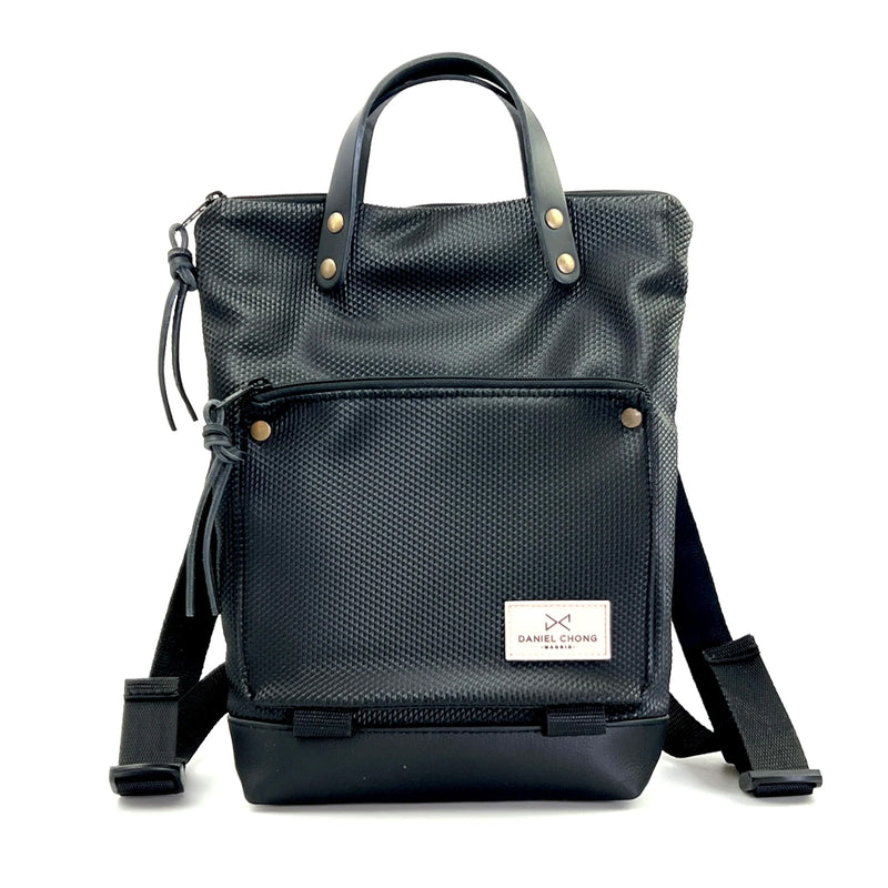 Mochila Mini Book Holder Zafiro con bolsillo extra Daniel Chong - Negro