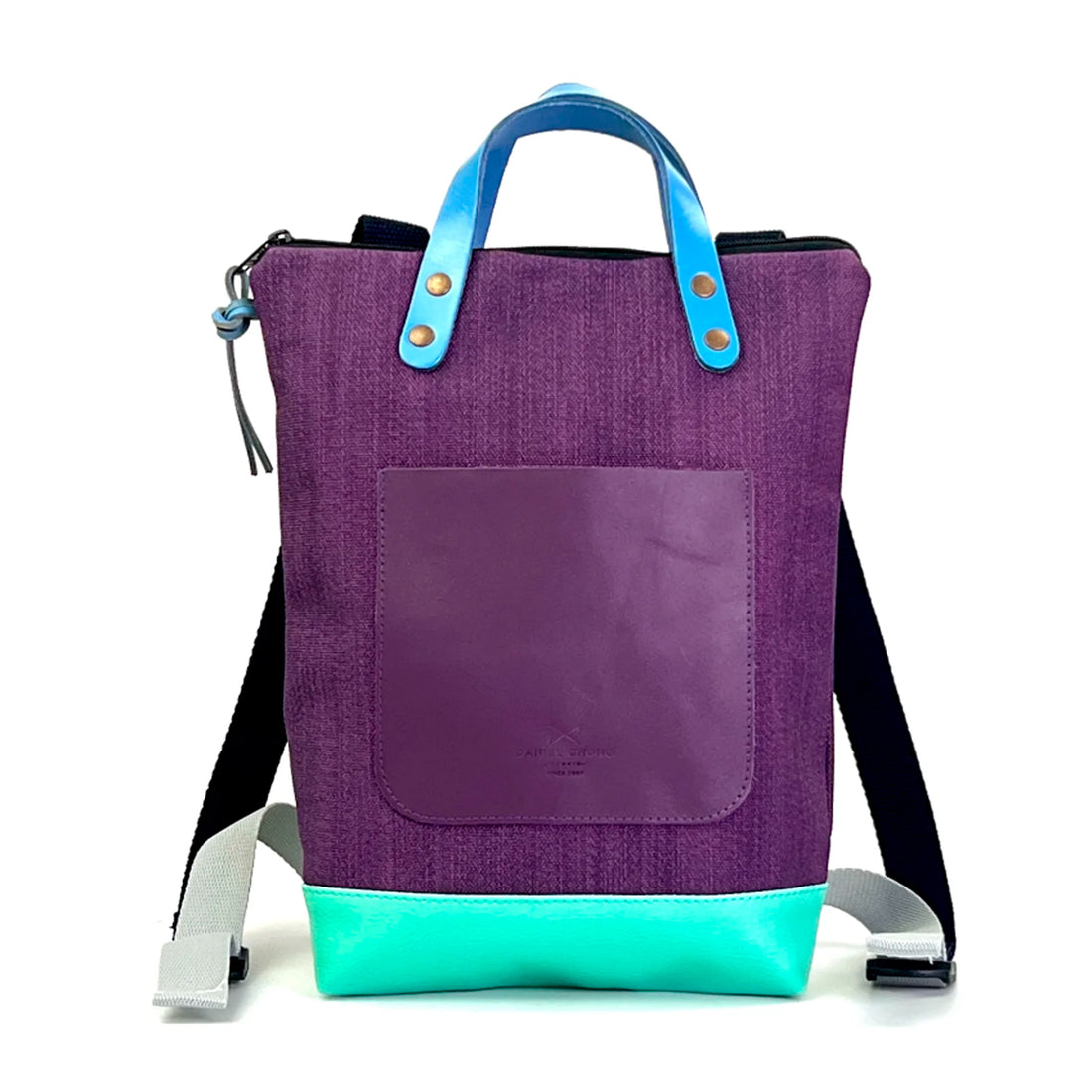 Mochila Mini Impermeable con bolsillo extra Daniel Chong - Violeta con bolsillo violeta