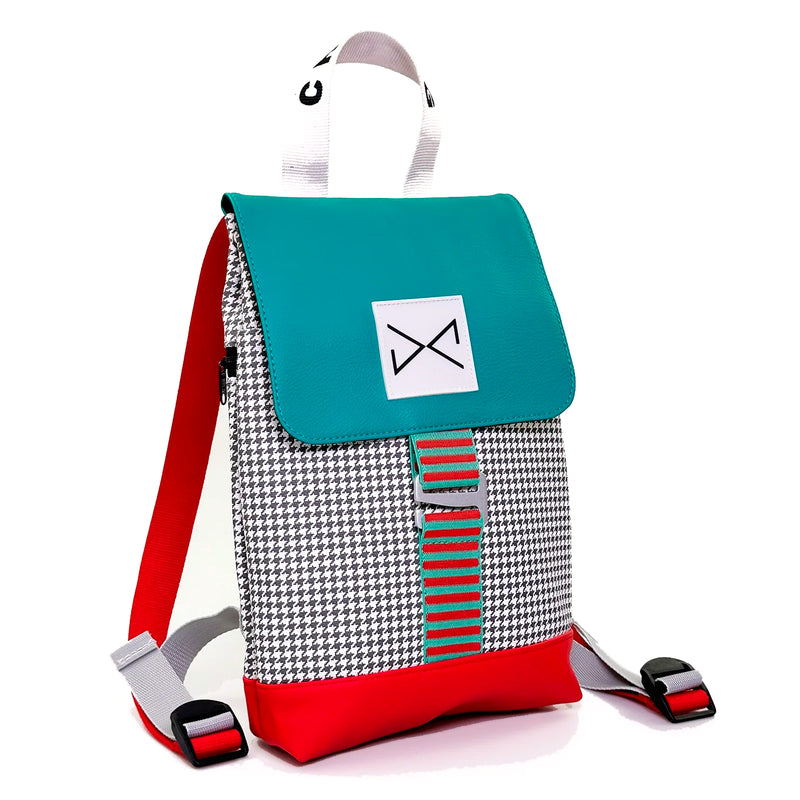 Mochila The Hook Mini Impermeable con bolsillo extra Daniel Chong - Solapa Turquesa