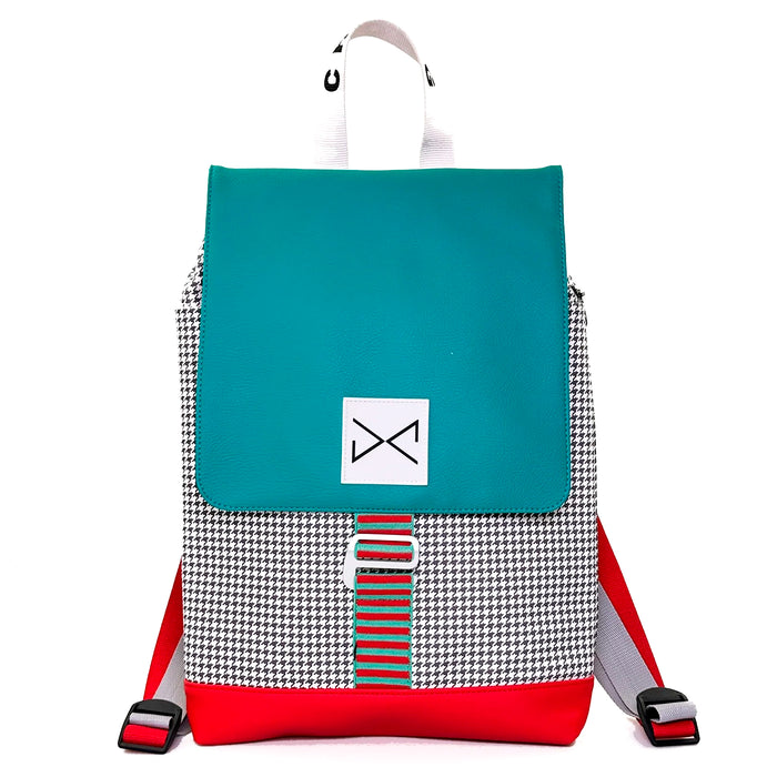 Mochila The Hook Impermeable con bolsillo extra Daniel Chong - Solapa Turquesa