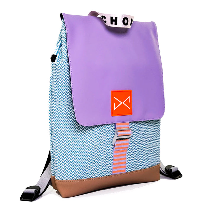 Mochila The Hook Impermeable con bolsillo extra Daniel Chong - Solapa Lila